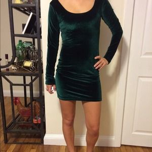 Velvet Green Dress