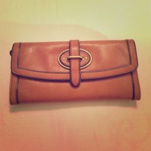 Authentic fossil brown leather wallet