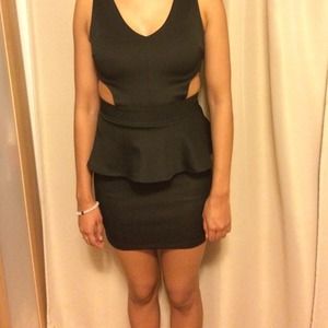 Black cut out dress