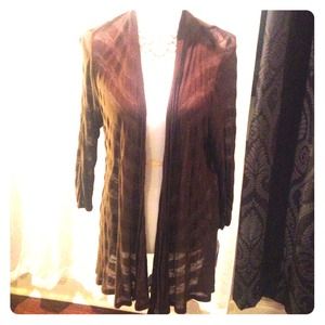 NWT- Chocolate striped cardigan