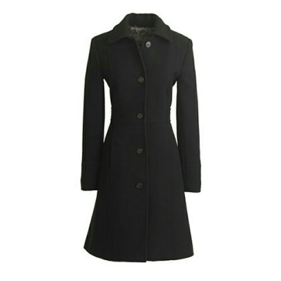 J Crew Lady Day coat in black size 0