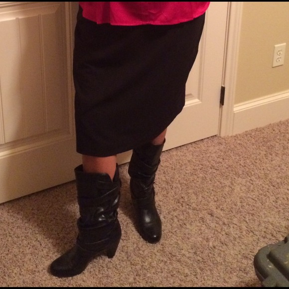 Black A line skirt