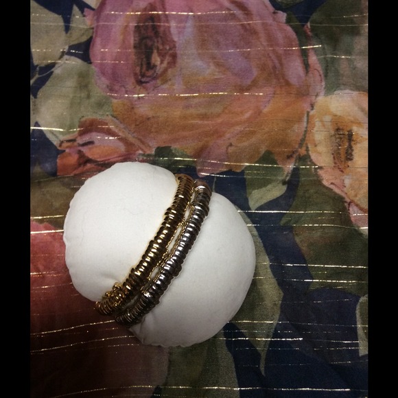 ⬇️ NWOTS/2 Moda Al Massimo/ Bangles/1SL &1GL/DIAMD - Picture 3 of 4