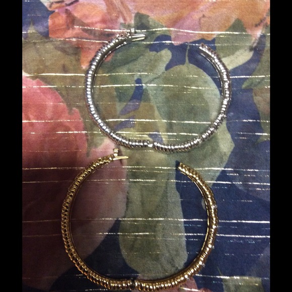 ⬇️ NWOTS/2 Moda Al Massimo/ Bangles/1SL &1GL/DIAMD - Picture 4 of 4