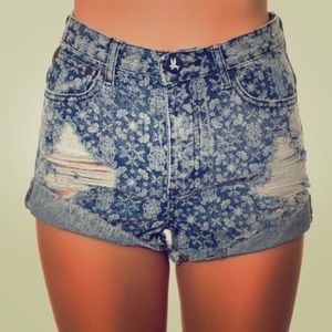 One Teaspoon Paisley Hawks High-Waisted Shorts