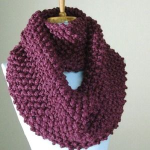 Purple Chunky Sweater Scarf