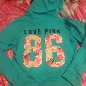 TRADED💜 Victorias Secret PINK Tropical Hoodie L