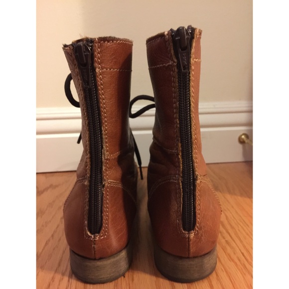 Cognac Combat boots - Picture 2 of 4