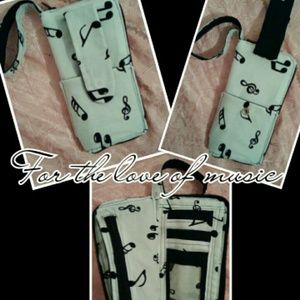 Music cell holder with inside wallet