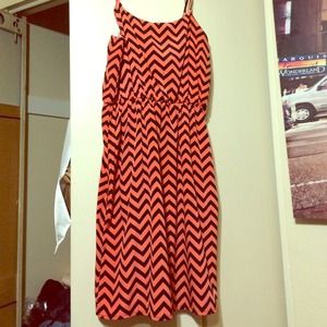 Orange and black dress