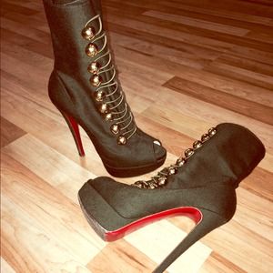 Christian Louboutin Button Flannel Boot
