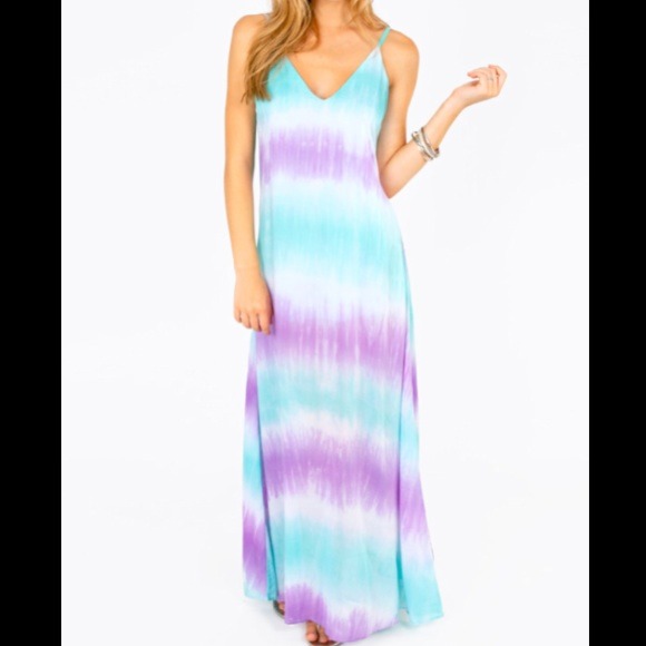 👗🎈🎀 Purple and Mint Tobi Maxi Dress