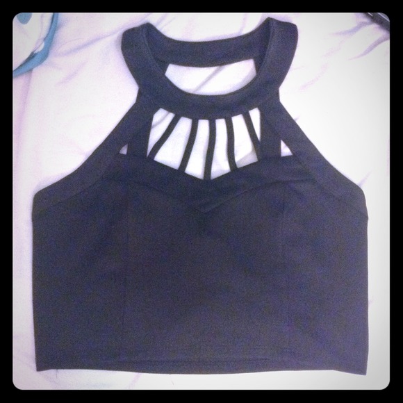 Sexy black crop top