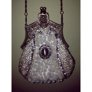 Vintage Beaded Evening Bag / Clutch crossbody
