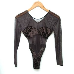 90s Velvety Mesh Bodysuit