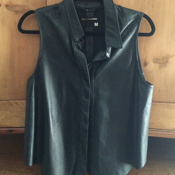 Rag and bone leather top