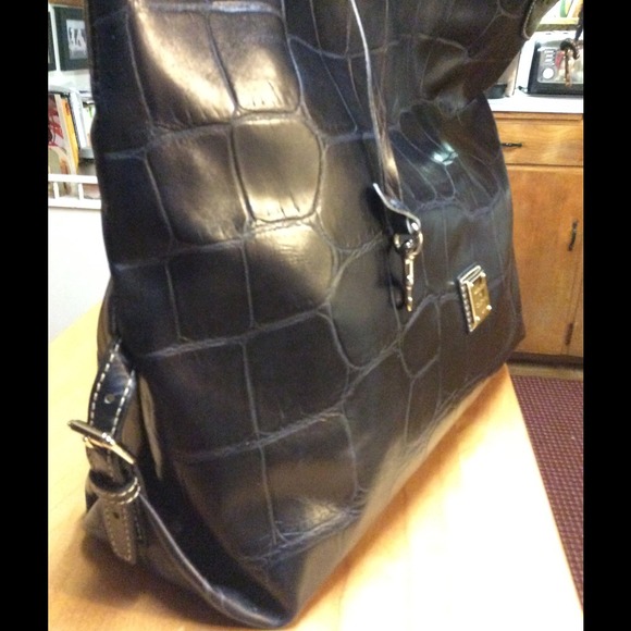 SOLD/Lg Dooney & Bourke/ Sac/ Leather/Croc Pattern - Picture 4 of 4