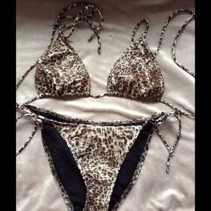 Leopard print bikini