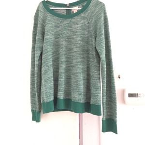 Comfy long sleeve top with zipper embellishment