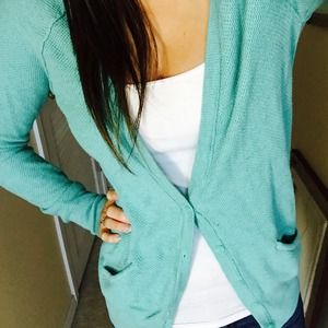 American Eagle Turquoise Cardigan