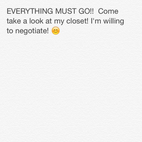Everything must go