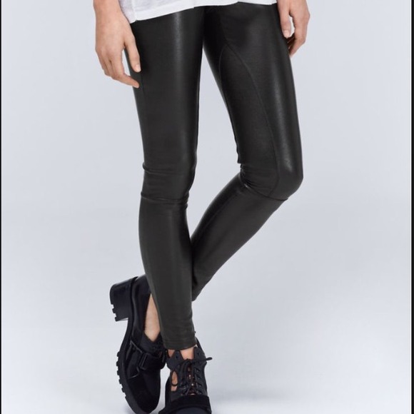 Wilfred Free Aritzia faux leather leggings - Picture 3 of 4