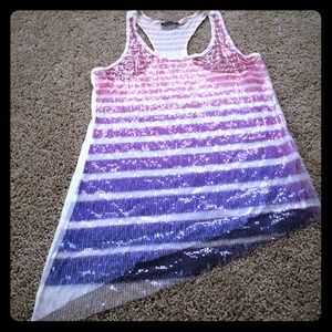 See through sequin tank top!!