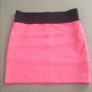 Peach Spandex skirt