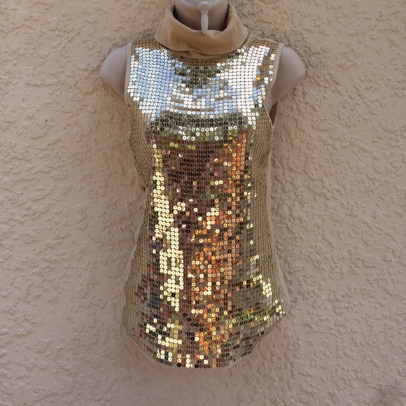 Gold holiday sweater