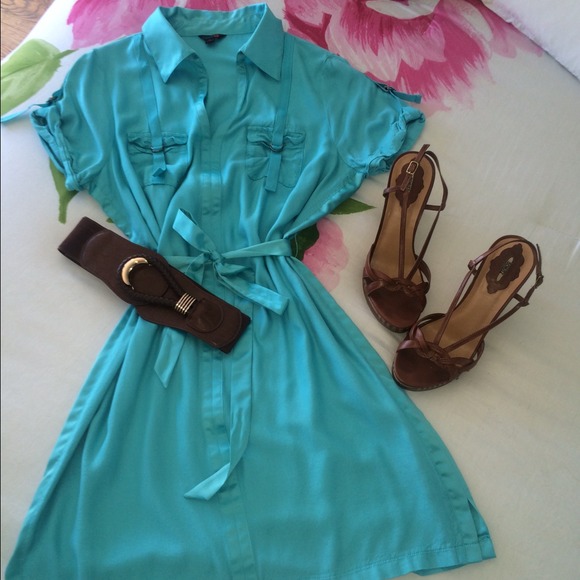 G by Guess Teal Dress