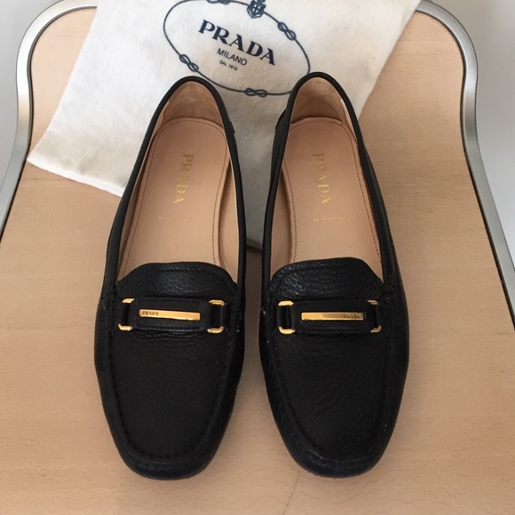 Prada black loafers