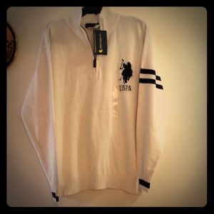 U.S. Polo Men's Half Zip Sweater Large