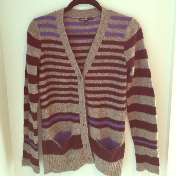 Gap striped sweater cardigan