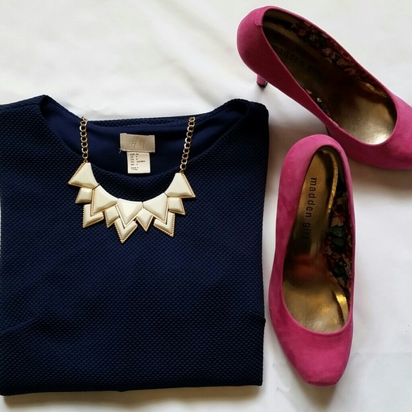 Navy Blue Peplum top