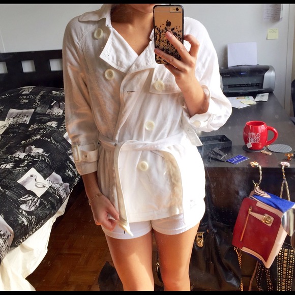 Michael KORS white trench coat! - Picture 4 of 4