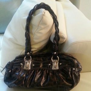 Kathy Van Zeeland Cheetah Print Satchel Handbag
