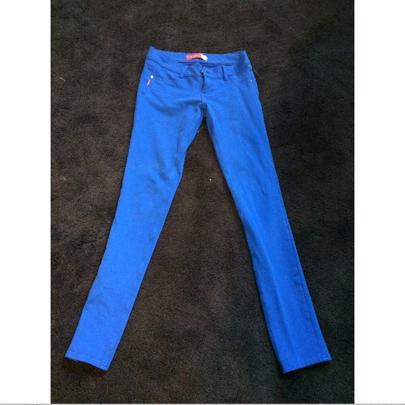 Cobalt Blue Cotton Stretch Pants