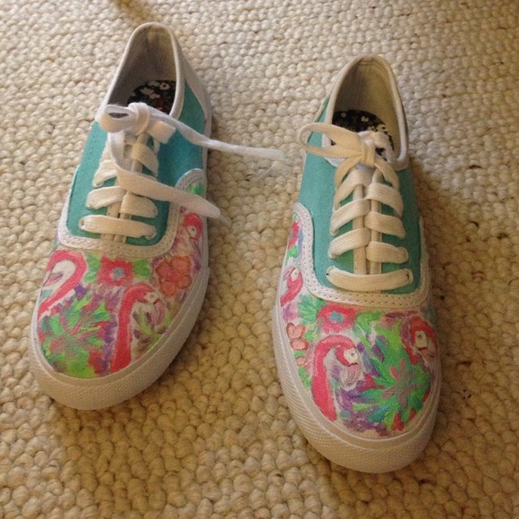 Lilly pulitzer hand painted shoes