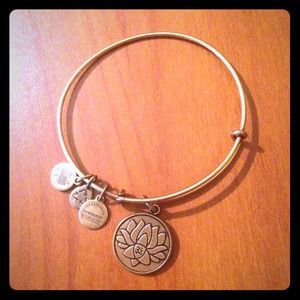 Alex and ani gold lotus flower