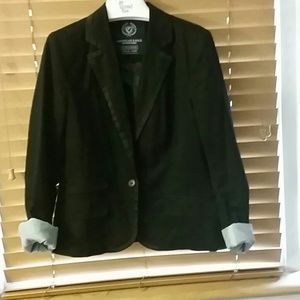 Blazer with pinstripe rolled sleeve detail