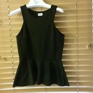 Tobi peplum scuba top