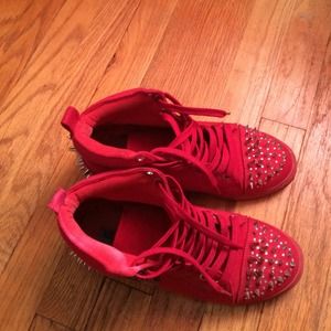 Penny Sue red hightops kicks