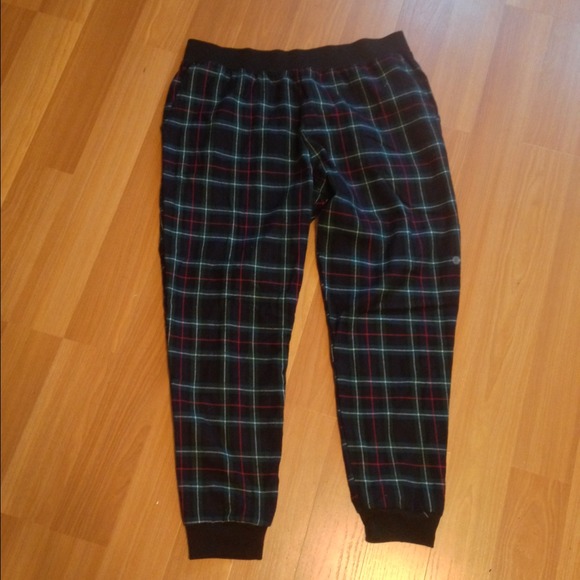 BDG plaid baggy pants w/ cinched bottoms
