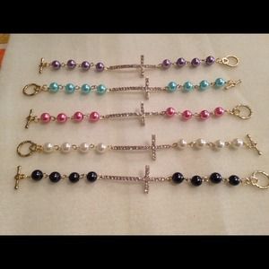 Handmade cross bling bracelets