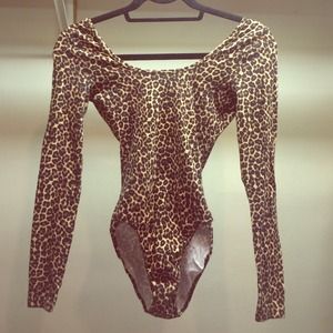 American Apparel Leopard Bodysuit