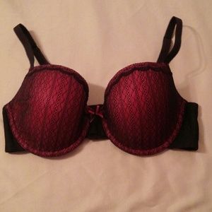 Sexy red and black bra