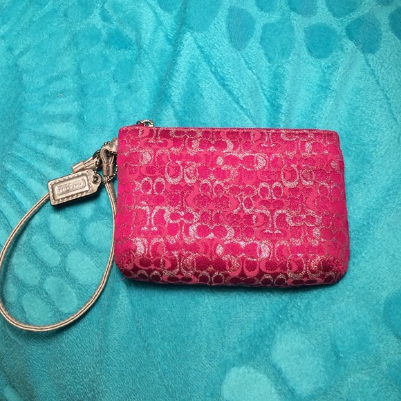 Coach Metallic Wristlet
