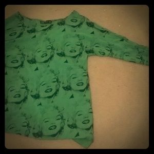 Long Sleeve Marilyn Monroe Zara Top
