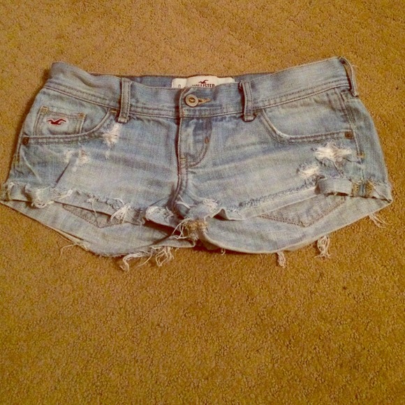 Light Wash Ripped Shorts