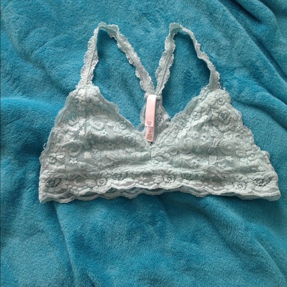 Teal lace bralette